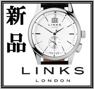 71%OFF★新品定価10万円 スイス製 高級腕時計 LINKS OF LONDON メンズ プレゼント リンクスオブロンドン カレンダー ２針 腕時計 ウォッチ