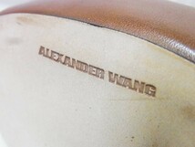 美品 ALEXANDER WANG アレキサンダーワン サイドゴア ハイヒール レザー ブーツ 靴 茶 サイズ40_画像5