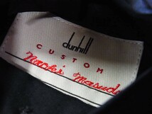 美品 正規品 dunhill ダンヒル カシミア混 ストライプ柄 ウール テーラードジャケット 濃紺 サイズ44_画像7