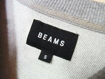 綺麗 BEAMS ビームス ミリタリー アウトポケット 切り替え クルーネック スウェット グレー サイズS_画像4