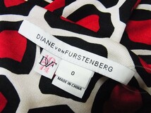 良好 DIANE von FURSTENBERG/ダイアンフォン ファステンバーグ REINA L/S 総柄 シルクジャージー ワンピース サイズ0_画像7