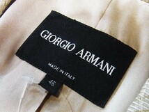 綺麗 正規品 GIORGIO ARMANI ジョルジオアルマーニ 黒ラベル リネン テーラードジャケット サイズ46 大きいサイズ_画像5