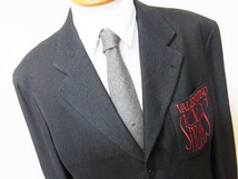 綺麗 イタリア製 VALENTINO バレンチノ ロゴ刺繍 麻ｘレーヨン テーラードジャケット チャコールグレー サイズ50_画像4