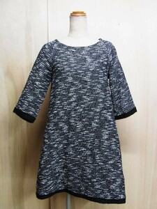  beautiful DRESS TERIOR Dress Terior tweed One-piece black size 36