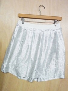  beautiful ADORE Adore metallic cloth skirt silver size 36