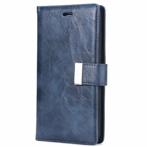 iPhone7プラス/iPhone8プラス 兼用 ZYMOTTO Vintage Wallet 手帳型 ケース ブルー