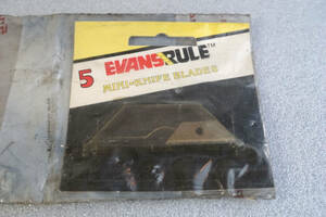 未使用 保管品 EVANSRULE MINI-KNFE BLADES 5枚入 替刃 DIY　[D3-428]