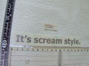 It's Scream Style/スクリーム/銀文字抜き/ステッカー/シール