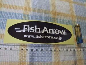 FishArrow/フィッシュアロー！楕円ブラックステッカー・シール☆