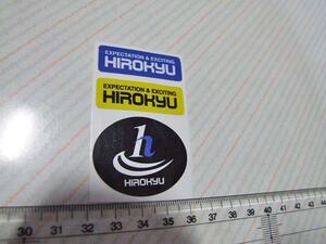 Hirokyu/ヒロキュー！黒黄青の３枚シートステッカー・シール