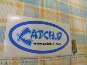 Catch-D com！バスフィッシングの楕円青ステッカー・シール☆