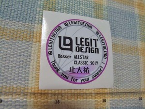 レジットデザイン/LEGIT DESIGN/北大祐/ステッカー/シール ※ヤフーショッピングストア/レア物商会・健美堂でも大量出品中！