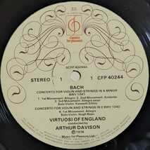 英Classics For Pleasure CFP40244◆バッハ2つのヴァイオリンのための協奏曲-ヴィルトゥオージ・オブ・イングランド/A.デイヴィソン_画像3