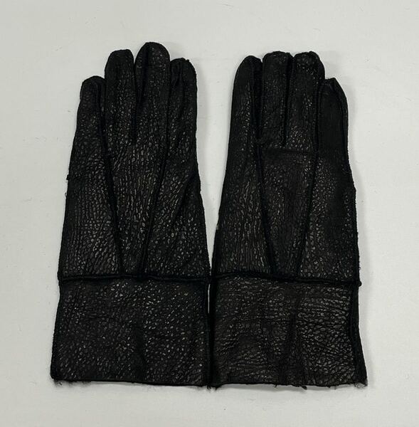 アウトレット新品★ムートン手袋レディース レザーグローブ 本革 薄め 保温防寒