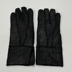 アウトレット新品★ムートン手袋 レディース レザーグローブ 防寒 手袋 ブラック