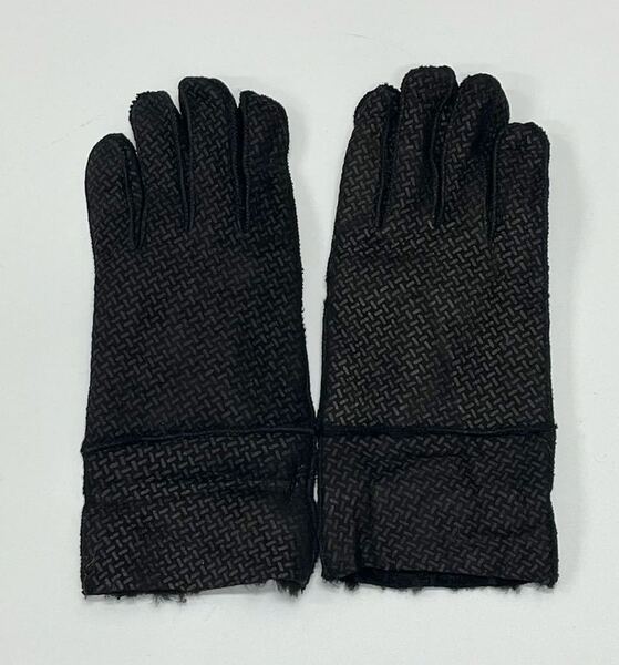 アウトレット新品★ムートン手袋レディース レザーグローブ リアル本革 保温防寒