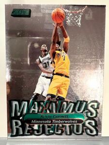 SSP Insert 01-02 Topps Maximum Rejectus Kevin Garnett NBA ユニフォーム ケビン・ガーネット All-star MVP 優勝 バスケ Panini Celtics