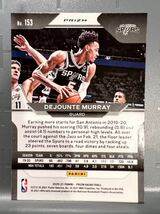 美品 All-star Prizm プリズム 20 Panini Dejounte Murray デジャンテ・マレー NBA ユニフォーム スパーズ Spurs バスケ インサート_画像2