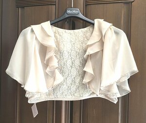 Feroux Feroux * Onward * beads attaching *la full frill * bolero * light beige *M rom and rear (before and after) * unused * party * formal * ceremony 