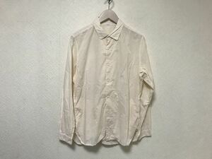 本物ヤエカYAECAコットンシャツジャケットメンズビジネススーツM日本製オフ ホワイト白