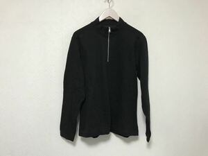  genuine article Takeo Kikuchi TAKEOKIKUCHI cotton half Zip long sleeve long T-shirt men's business suit black black 3 made in Japan L inner 