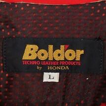 即決★BOLDOR★メンズL レザーレーシングスーツ ボルドー HONDA ホンダ 赤 グレー 茶 本革 ツナギ つなぎ ライダースジャケット バイク_画像10