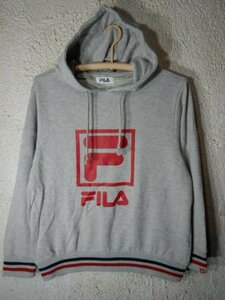 to5073　FILA　フィラ　プルオーバー　スウェット　パーカー　デカロゴ　プリント　デザイン　人気