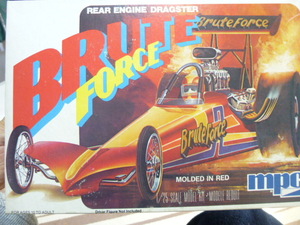  not yet constructed rare top fuel dragster blue to force Top Fuel Dragster Brute Force 1980 year manufacture rear engine 