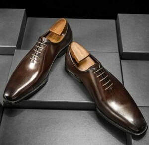 【25.5cm】206-726B新品メンズ 本革 ビジネスシューズ 内羽根 ドレスシューズ ストレートチップ 高級紳士靴