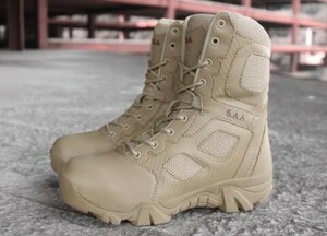 [27.5cm]068A* new goods men's military boots outdoor mountain climbing shoes Survival airsoft side Zip type 