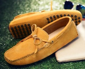 [24.0cm]2081E* new goods men's Loafer driving shoes slip-on shoes suede light weight casual deck shoes .. put on footwear convenience 