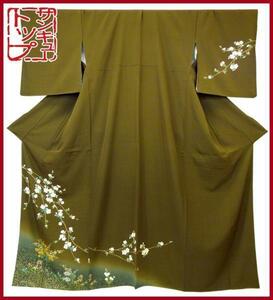 [ shop front price 38000 jpy. goods stock disposal large price decline ]* quality 39 top kimono pavilion 320 silk tsukesage ... writing sama used .... seat .