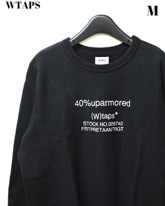 M【WTAPS HELLWEEK SWEATER 02 162ATDT-CSN12 BLACK ダブルタップス スウェット スエット トレーナー WTAPS SWEATSHIRT．黒 ブラック】