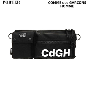 【COMME des GARCONS HOMME PORTER W ネーム 〈CdGH〉ボディバッグ CORDURAナイロン コム デ ギャルソン オム ポーター ボディバッグ】