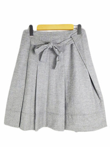  dress aptoDress apt. skirt tuck pleat ribbon cashmere . wool gray 36