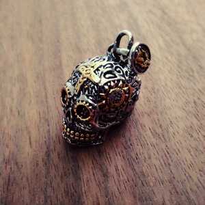  skull necklace Skull skeleton pendant charm American Casual lock 