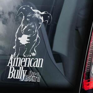 ◆送料無料【アメリカン・ブリー ③】外張り カーステッカー 220×100mm 外貼り カー ステッカー シール DOG ON BOAD@ D3 3315
