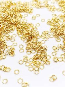  ultimate small circle can 3mm 3 millimeter Gold 5g approximately 160 piece 