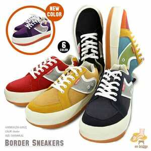  new goods free shipping * super popular * surfer ske-ta- Itioshi! border sneakers 26.....!