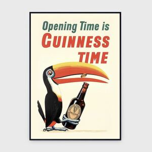 Opening Time Is Guinness Time (Toucan) Original Vintage Poster アートポスター モダンアート ビール 鳥 ビンテージ ビンテージポスター