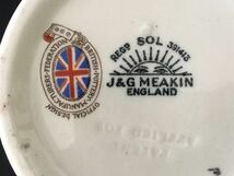 英国・イギリスアンティーク ◆ J&G Meakin 1935年　キングジョージ５世xクイーンメアリー　シルバージュビリー　マグカップ_画像9