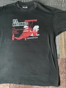 80s 1981 U.S.NATIOMALS ドラッグレース ビンテージ Tシャツ championship drag racing indianapolis USA製 アメリカ製 vintage hanes 70s