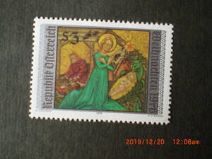 コンラッド・フリーザック画「誕生」　１種完　未使用　1976年　オーストリア共和国　VF/NH　クリスマス切手