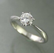 婚約指輪 安い プラチナ ダイヤモンド リング 0.3カラット 鑑定書付 0.34ct Dカラー IFクラス 3EXカット GIA_画像1