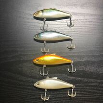 【保管品】Megabass/メガバス LIP LESS BAIT リップレスベイト(SS) 最初期年号なし 4色セット 検索:伊東由樹 SW シーバス バイブレーション_画像1