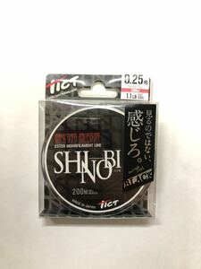 ティクト シノビ TICT SHINOBI 0.25号 1.1lb 鯵釣特殊部隊 アジング 忍ブラック