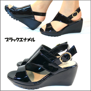 40lk 送料無料 ファーストコンタクト ストラップ 靴 パンプス ゴムフィットサンダル 痛くない 日本製 パンプス 黒 母の日 ナースダンサルの画像1