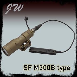 特殊部隊採用　SF M300Bタイプ コンパクト スカウトライト リモートスイッチ 20mmレール対応 高光量ホワイトLED　ダークアース