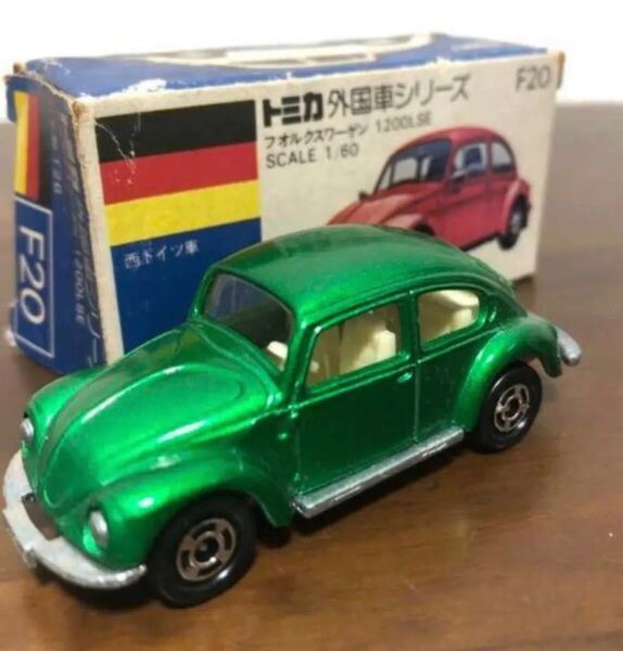 日本製、トミカ、青箱、フォルクスワーゲン、ビートル、1/60、レアカラーおまけ付