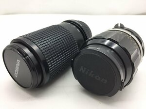 Nikon NIKKOR-P.C Auto 1:2.5 f=105mm / COSINA 70-210mm 1:4.5-5.6 MC MACRO 一眼レフ用 レンズ 2点まとめ ジャンク 中古